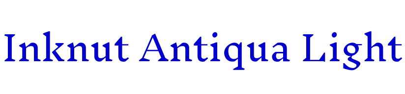 Inknut Antiqua Light लिपि